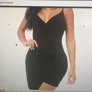 Black wrap mini dress